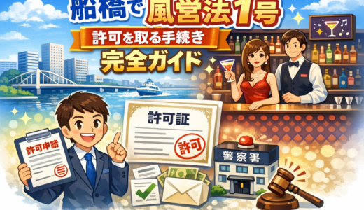 船橋で風営法（風俗営業許可1号）を取る手続き完全ガイド｜用途地域・距離・必要書類・期間